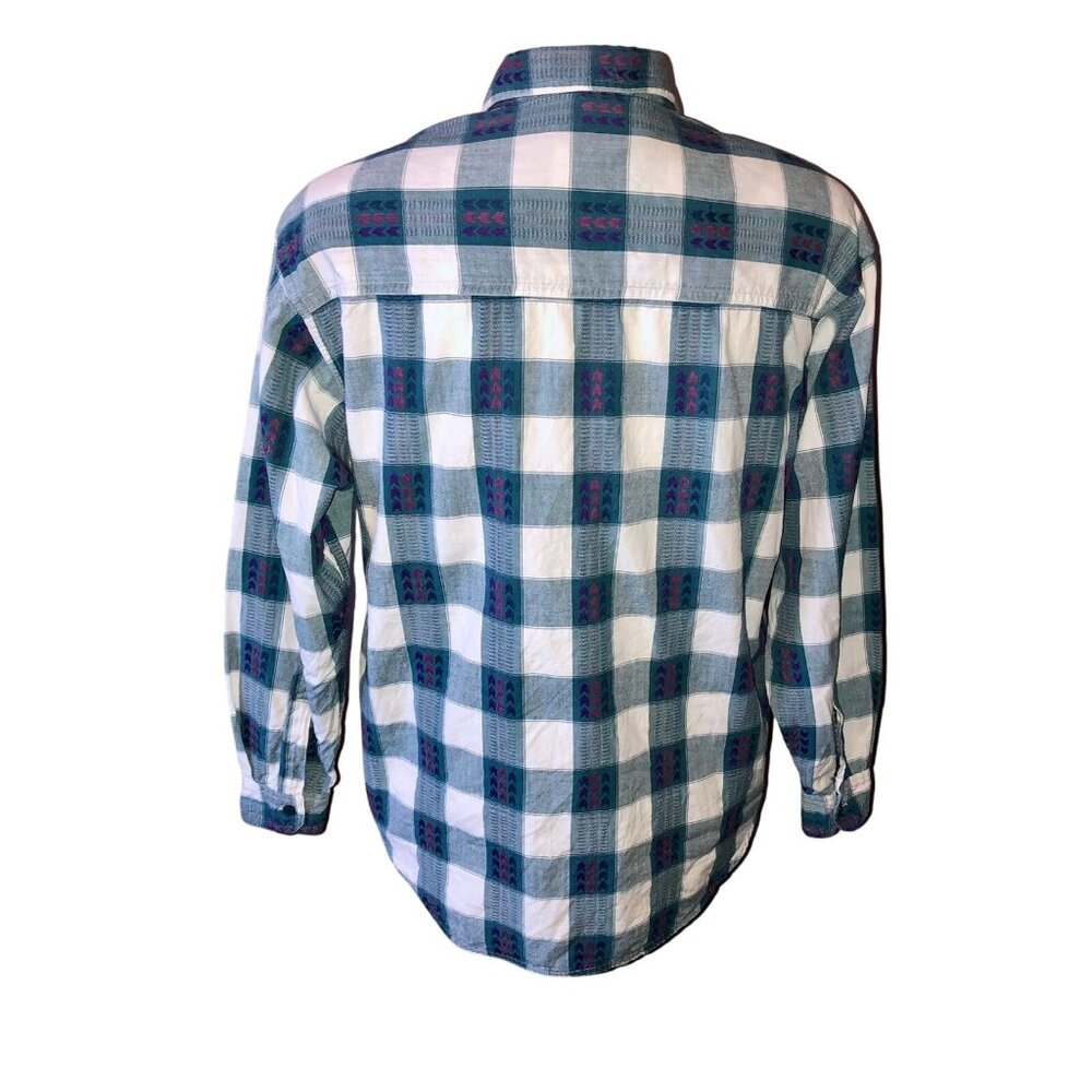 Vintage Details Blouse Womens M Used Plaid - Picture 5 of 11